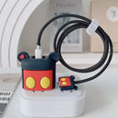Kit Protetor De Cabo Usb E Capa Carregador Celular Minnie