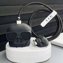 Kit Protetor De Cabo Usb E Capa Carregador Celular Caveira