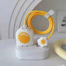 Kit Protetor De Cabo Usb E Capa Carregador Celular Desenho Fofo