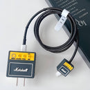 Kit Protetor De Cabo Usb E Capa Carregador Celular  Estiloso Marshall