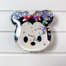 Suporte 3d dedo alça apoio Selfie Celular Minnie Brilho