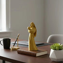 Estatua Nossa Senhora Com Menino Jesus Dourada 3d Dourado - Dourado