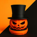 Abóbora Halloween com Cartola – Decoração Assustadora para Festa