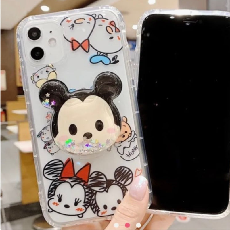 Pop Suporte 3d Dedo Alça Apoio Selfie Celular Mickey -Brilho