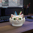 Porta Canetas Lápis Gatinho  e suporte para óculos decoração presente geek