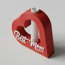 Vaso Decorativo Coração Best Mom Presente Mães 3d Vermelho Vaso