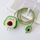 Kit Protetor Carregador De Cabo Usb Abacate + Omelete
