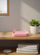 Saboneteira Capivara com Drenagem - Porta Sabonete Divertido Decorativo em Impressao 3D para Banheiro e Cozinha - Rosa