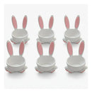Kit 6  Mini Porta Ovos Coelhinho De Páscoa Decorativo Branco