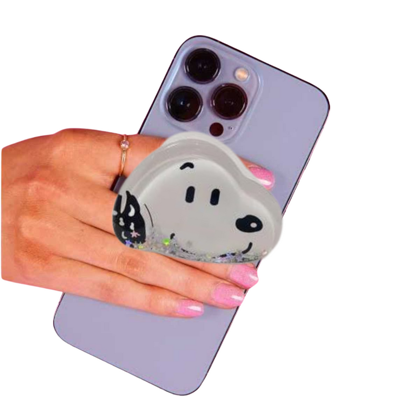 Pop Suporte 3d Dedo Alça Apoio Selfie Celular Snoopy - Brilho