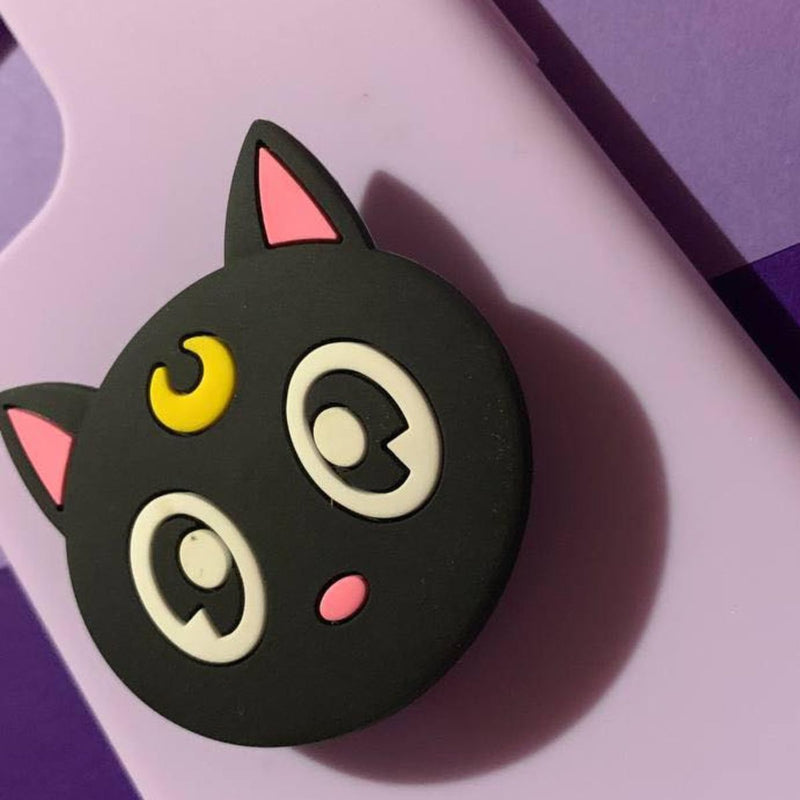 Pop Suporte 3d Dedo Apoio Selfie Celular Cat Black - Fofo