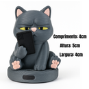 Gato Rabugento: Porta Celular 3D Único! Decore com Humor