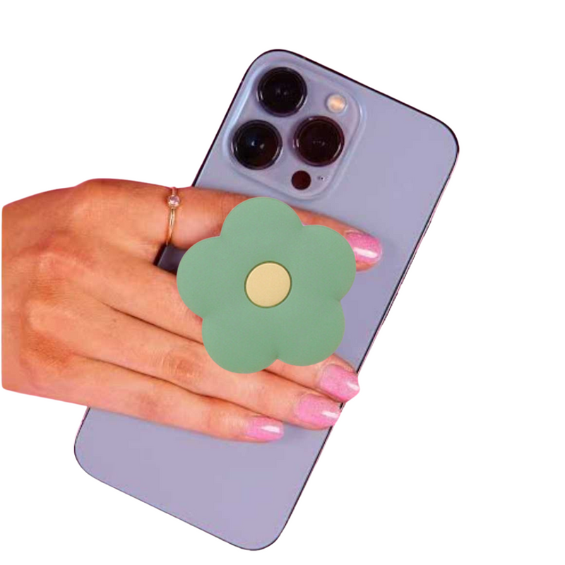 Pop Suporte 3d Dedo Apoio Selfie Celular Flower green