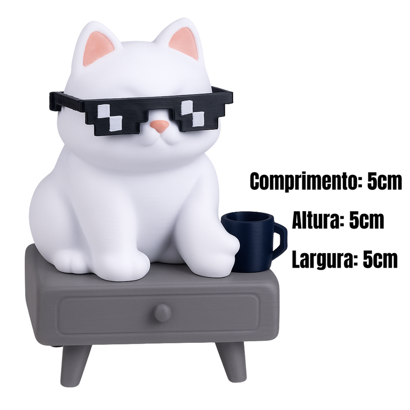 Decoração Gato Descolado 3D para Quem Ama Gatos!