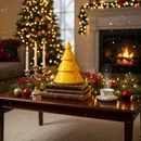 Árvore de Natal Amarelo com Vela