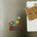 Kit Ímãs Geladeira Geek com 6 Pcs Mario, Yoshi e Clássicos