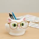 Porta Canetas Lápis Gatinho  e suporte para óculos decoração presente geek