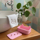 Saboneteira Capivara com Drenagem - Porta Sabonete Divertido Decorativo em Impressao 3D para Banheiro e Cozinha - Rosa