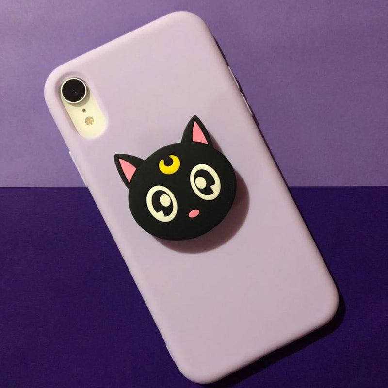 Pop Suporte 3d Dedo Apoio Selfie Celular Cat Black - Fofo