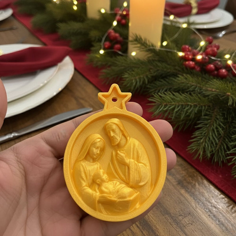 Enfeite Natal Sagrada Família Abençoada - Presépio
