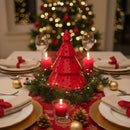 Árvore de Natal Vermelha com Vela