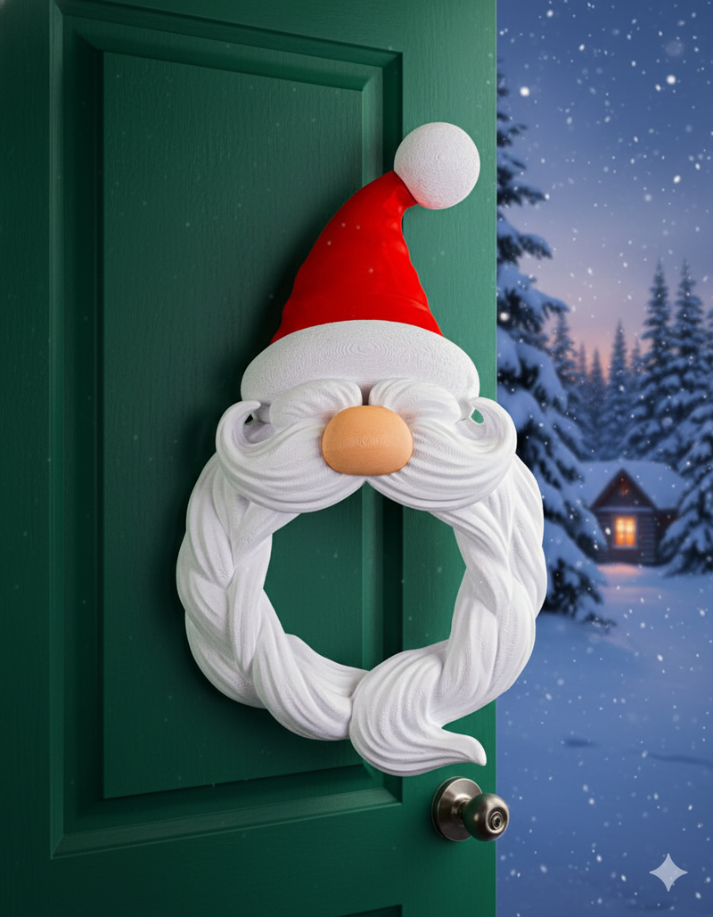 Guirlanda Decorada De Natal  33 cm Papai Noel