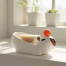 Saboneteira Capivara Branca com Drenagem