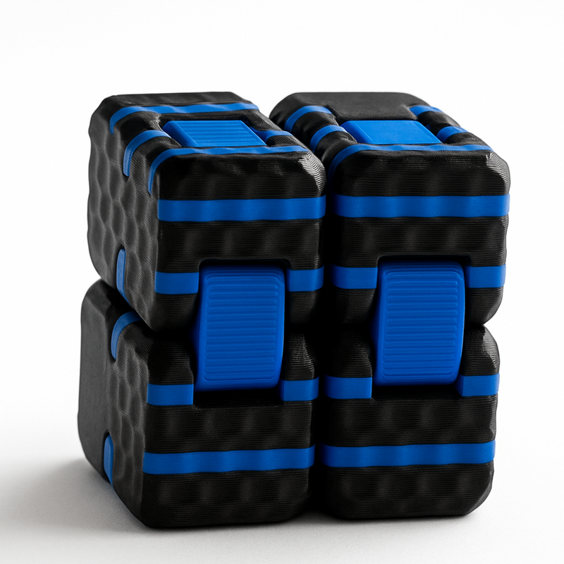 Fidget Cubo Infinito Anti Estresse 3d Relaxamento Preto