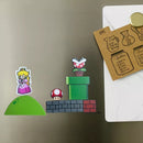 Imãs Para Geladeira - Clássicos Princesa Mario C/ 9 Peças