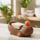 Saboneteira Capivara Marrom com Drenagem