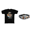 Kit One Piece  Camiseta Sunny V2 preta  e Pulseira Rei dos Piratas