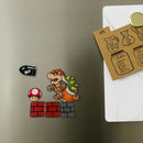 Kit de Ímãs Retro - 6 Peças Bowser e Video Games Mario