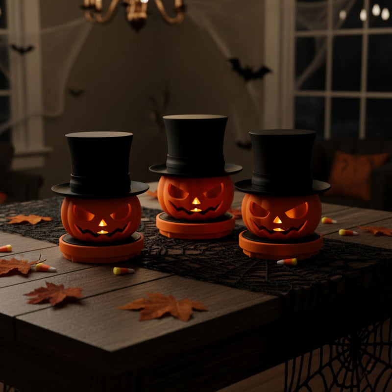 Kit Halloween Macabro 3 Abóboras Assustadoramente Divertidas