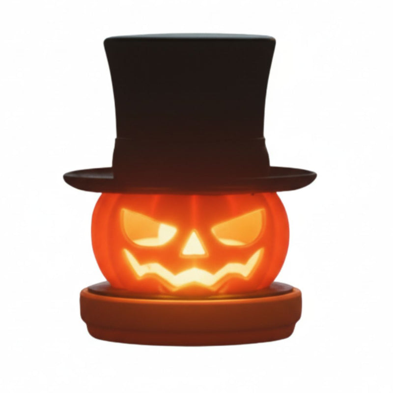 Abóbora Halloween com Cartola – Decoração Assustadora para Festa