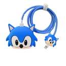 Kit Protetor De Cabo Usb E Capa Carregador Celular  Sonic