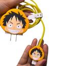 Kit Protetor De Cabo Usb E Capa Carregador Celular One Piece