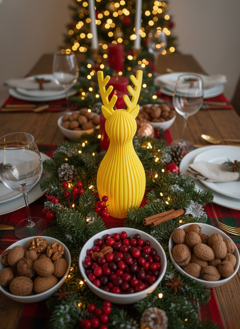 Decoração Natalina Rena - Dourada