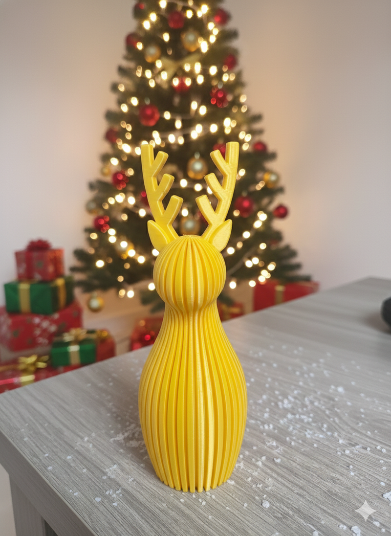 Decoração Natalina Rena - Dourada