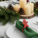 Kit 6 Argolas Guardanapo Vermelho  Natal Luxo Decoração