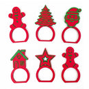 Argola Guardanapo Vermelho  Natal Luxo Decoração