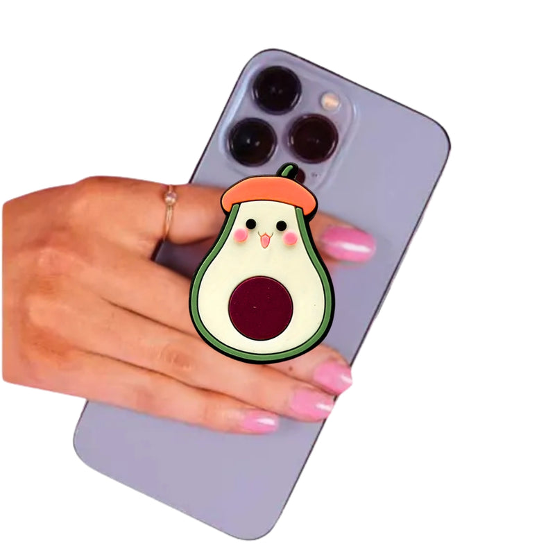 Suporte 3d dedo alça apoio Selfie Celular - Abacate