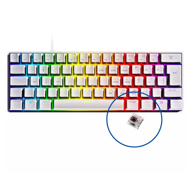 Teclado Mecânico Zot 60% Desempenho compacto personalizável