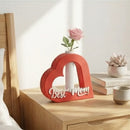 Vaso Decorativo Coração Best Mom Presente Mães 3d Vermelho Vaso