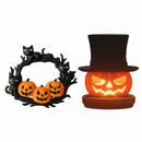 Abóbora Halloween com Cartola + Decoração Guirlanda Gatos