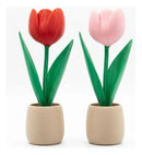 Tulipa Decorativa 3d Presente Dia Das Mães Vaso Decoração Vermelho