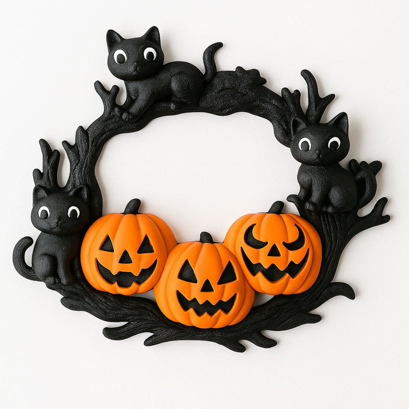 Decoração Guirlanda Gatos Halloween
