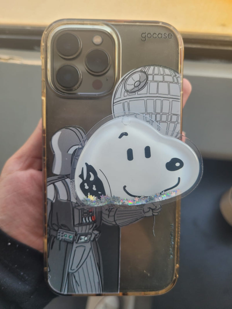 Pop Suporte 3d Dedo Alça Apoio Selfie Celular Snoopy - Brilho