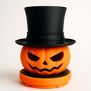 Abóbora Halloween com Cartola – Decoração Assustadora para Festa