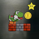 Kit Ímãs Geladeira Geek com 6 Pcs Mario, Yoshi e Clássicos