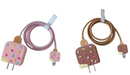 Kit Protetor Carregador de cabo USB Sorvete Rosa + Marrom